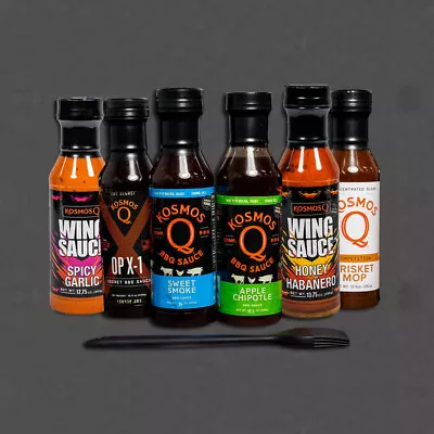 Kosmos Q's Ultimate BBQ Sauce 7 Pack With Free Basting Brush • $99.95