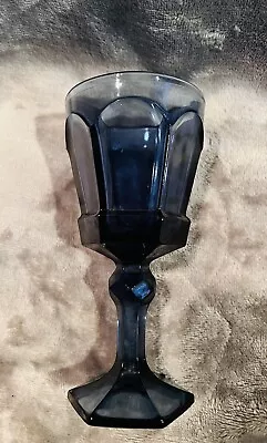 Beautiful Vintage Fostoria Virginia Dark Blue 6” Wine Glass Water Goblet • $9.99