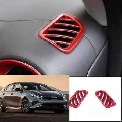 For Kia K3 Forte 2019-2023 Gloss Red Dashboard L&R Air Outlet Vent Cover Trim 2X • $24.64