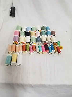 Lot Of Sulky Cotton Gutermann & Mettler Thread Spools Some Polyester 39 Spools • $20