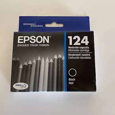 EPSON 124 Black Ink Cartridge Packet New Unused Unopened Exp 06/2017 • $9.99