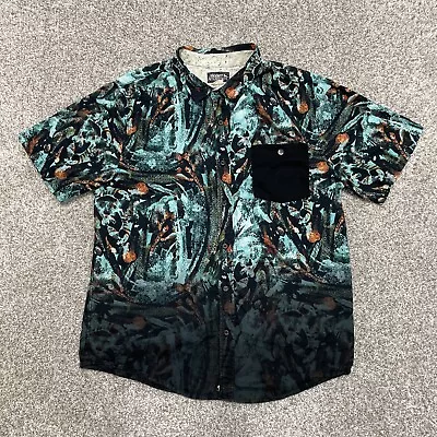 Modern Amusement Shirt Mens Extra Large XL Black Green Blue Art Abstract Funky • $14.99