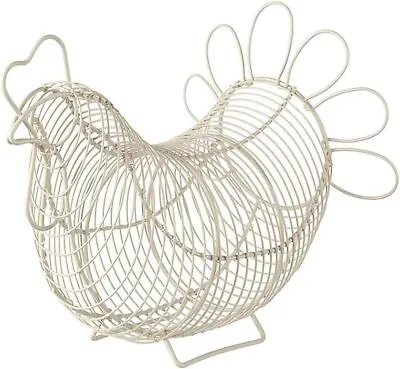 Eddingtons Chicken Shaped Kitchen Egg Store Holder Basket Cream Holds 12 Eggs • £13.49