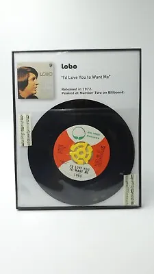 Framed Vintage 45 Playable Records Lobo • $16