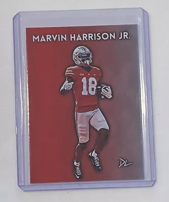 Marvin Harrison Jr. Limited Edition Artist Signed Ohio State Buckeyes RC 8/10 • $19.95