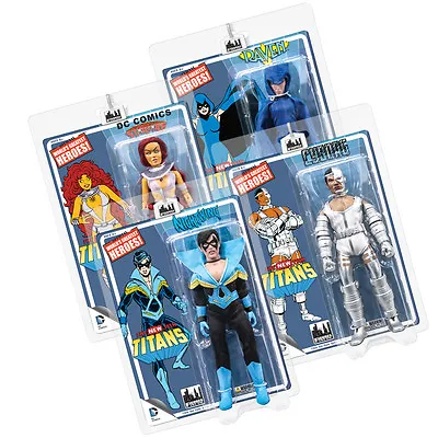 DC Comics Retro Style 8 Inch Figures New Teen Titans Series: Set Of All 4 • $89.96