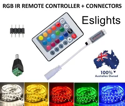 Rgb Led Strip Light 24 Key Ir Remote Control Wireless Controller Rgb 3528 5050 • $8.87