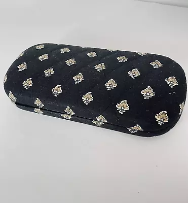 Vera Bradley Eyeglass Case Hard Clamshell Quilted Black W Sm Geometric Pattern • $9.99