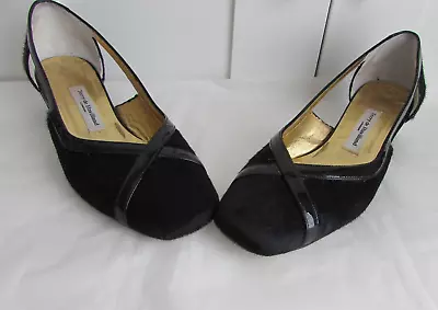 £70 • Buy Terry De Havilland London Sling Back Shoes Black Block Heels Size 40