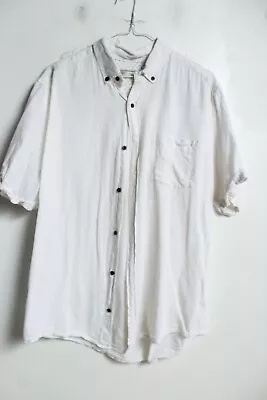 Next Mens Linen Mix Shirt - White - Size L Large (24e) • $4.35