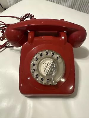 GPO Telephone 706 F  Rotary Retro Style Handset Telephone - Red. • £30