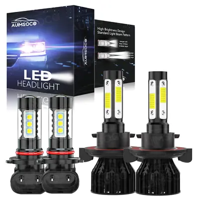 For 2004-2014 Ford F-150 LED Headlight Hi/Lo+Fog Light 4 Bulbs Combo Kit White • $29.99