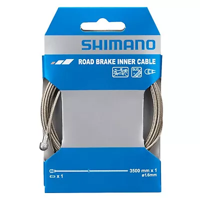 Shimano Road Tandem Brake Cable Stainless Steel Single Inner Wire 1.6 X 3500mm • £5.39