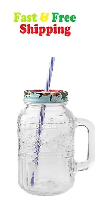 The Pioneer Woman Cassie 32-Fluid-Ounce Mason Jar Tumbler Clear Free Shipping • $6.35