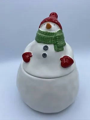 Hallmark Musical Collectible Ceramic Snowman Candy/Cookie Jar Christmas AS IS • $27