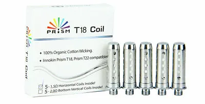 Innokin Prism Tank Replacement Coils T18/T18E |T20|T20s Pack Of 5 100% Authentic • £8.99