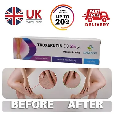 Varicose Spider Veins Cream Vasculitis Legs Treatment Troxerutin Gel Troxevasin • £11.99