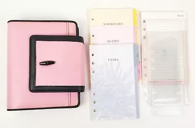 Franklin Covey 365 Compact Planner Binder Pink Faux Leather 6 Rings 1  EXTRAS • $24.99