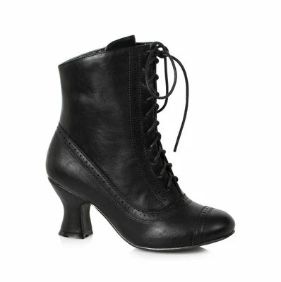 $67.95 • Buy Black Lace Up Victorian Ankle Steampunk Halloween Costume Granny Boots Womans
