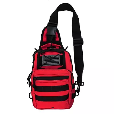 LINE2design First Aid Sling Backpack - EMS Emergency Medical Molle Bag - Red • $25.99