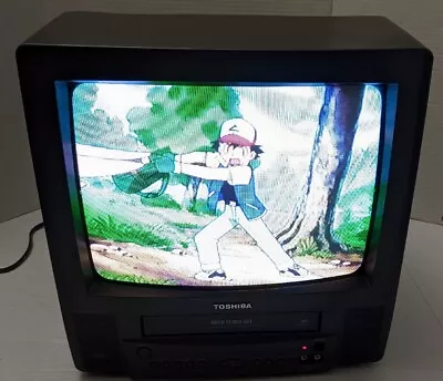 $169 • Buy Toshiba MV13L3 13  CRT TV VCR VHS Combo Retro Gaming Tested Works Good No Remote