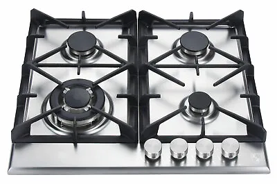 K&H 4 Burner 24  Built-in LPG Gas Stainless Steel Cast Iron Cooktop 4-24-SSW-LPG • $169.99