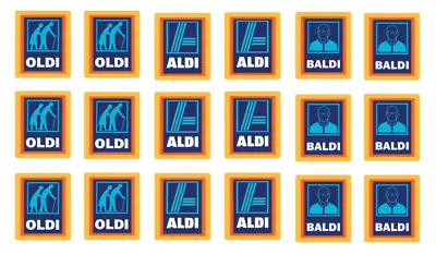 £2.99 • Buy Set Of 6 Aldi Shopping Themed Cupcake Toppers, Aldi, Baldi, Oldi, Edible Or Card