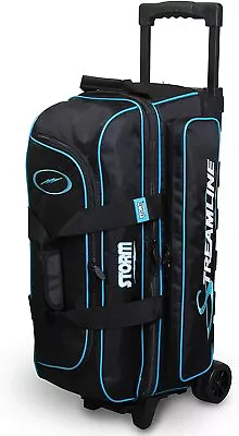 Storm Streamline 3 Ball Roller Black Blue Bowling Bag • $179.95