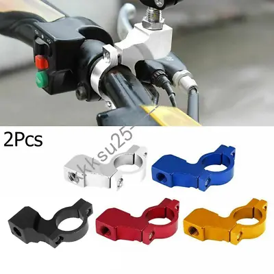 10Mm 7/8'' Motorcycle Handlebar Rearview Mirror Mount Bracket Clamp Thread W • $11.31