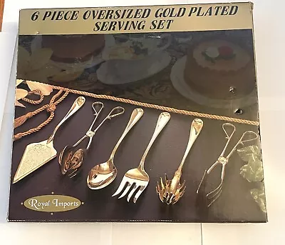 Royal Imports 6 Piece Oversized Gold Plated Serving Set • $29.99