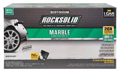 Rust-Oleum 306321 RockSolid Marble Garage Floor Coating Kit Mountain White • $192.70