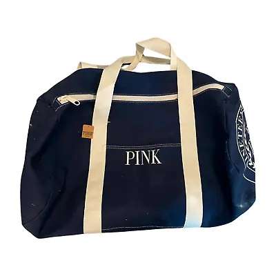 Victoria's Secret PINK Gym Duffle Bag New With Tags! PINK University Blue/White  • $29.99