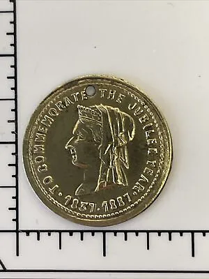 Queen Victoria Golden Jubilee 1887 Commemorative Medal/Token - National Anthem • £18