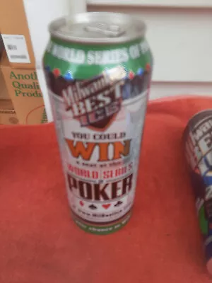 24 0z Milwaukee's Best Ice Poker World Series Alumnum Beer Can Cans Empty Dow • $1.75