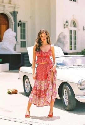 $99 • Buy ARNHEM Jasmine Midi Skirt Campari Size 12 BNWT