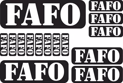 FAFO Vinyl Decal Sheet F* Around Find Out 2nd Amendment Molon Labe 2A Sticker • $10.99