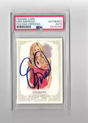 Erin Andrews Signed 2012 Topps Allen & Ginters #75 Reporter ESPN FOX PSA/DNA • $149.99