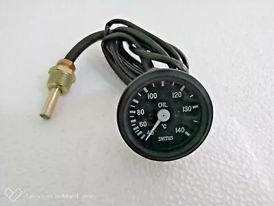 Smiths Replica Mechanical 52mm Oil Temperature Gauge 40 - 140C Black Bezel • $21.21