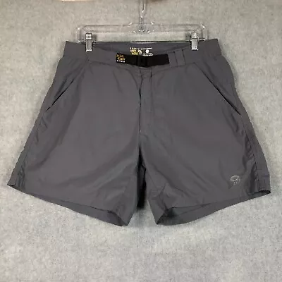 Mountain Hardwear Shorts Mens Large Gray Belted Hiking Lightweight Adult *READ* • $14.99