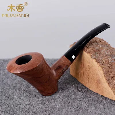 Handmade Rosewood Tobacco Pipe 9mm Filter Bent Stem 10 Smoking Accessories • $43.99