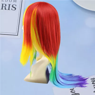 Fun Rainbow Straight Wig For Carnival Costume Party • £14.55