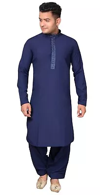 Men's Apparel Cotton Kurta Pyjama Shalwar Kameez Bollywood Style Sherwani 1896 • £38