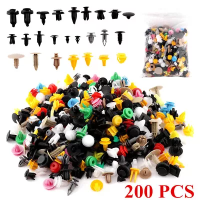 200pcs Car Parts Door Trim Clip Bumper Rivet Screws Panel Push Pin Fastener Kit • $17.47