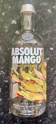 Empty 1 X ABSOLUT MANGO Vodka Bottle 70cl Plus Lid -UPCYCLE CRAFT REFURBISH • £5.49