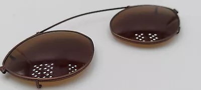 Vintage Oliver Peoples Madison Bronze Oval Metal Clips-On Sunglasses Frames • $46.60