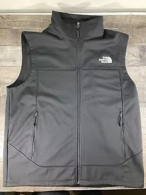 The North Face Windwall Vest Black Mens Fleece Zip Up Pockets Hiking -Size Large • $24.97