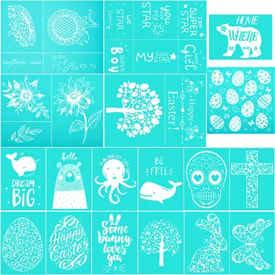 Easter Self-Adhesive Silk Screen Printing Stencil Mesh Transfer DIY Fabric Bag • $5.38