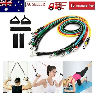 Heavy Duty RESISTANCE BAND GYM Health Fitness Abs Workout Yoga Strength Exercise • $28.99