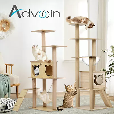 Advwin Cat Tree Tower Scratching Post Scratcher Cats Condo House Bed Furniture • $79.99