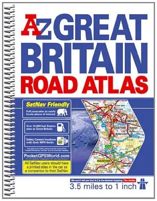 Great Britain Road Atlas (spiral) (A-Z R... By Geographers A-Z Map  Spiral Bound • £10.55